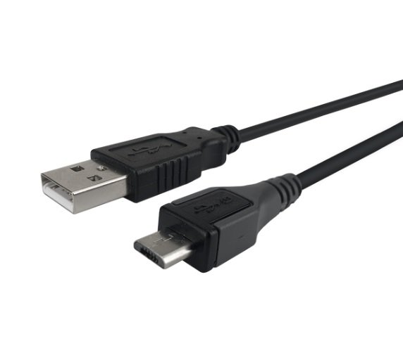 [CAMICROUSB] CABLE USB-A 2.0 MALE TO USB MICRO-B MALE 2M BLK