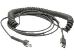 ZEBRA CABLE DATA SCANNER USB-SHIELDED COILED 4.6M
