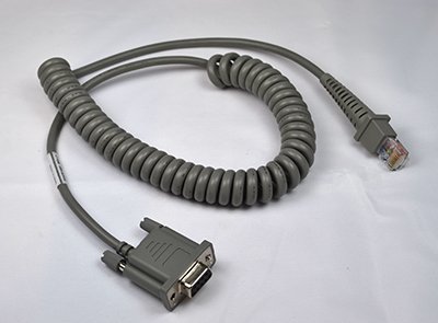 Datalogic Cable, 9 Pin, Female, Coiled, 6ft (power available on pin 9 of the connector or through external power supply)